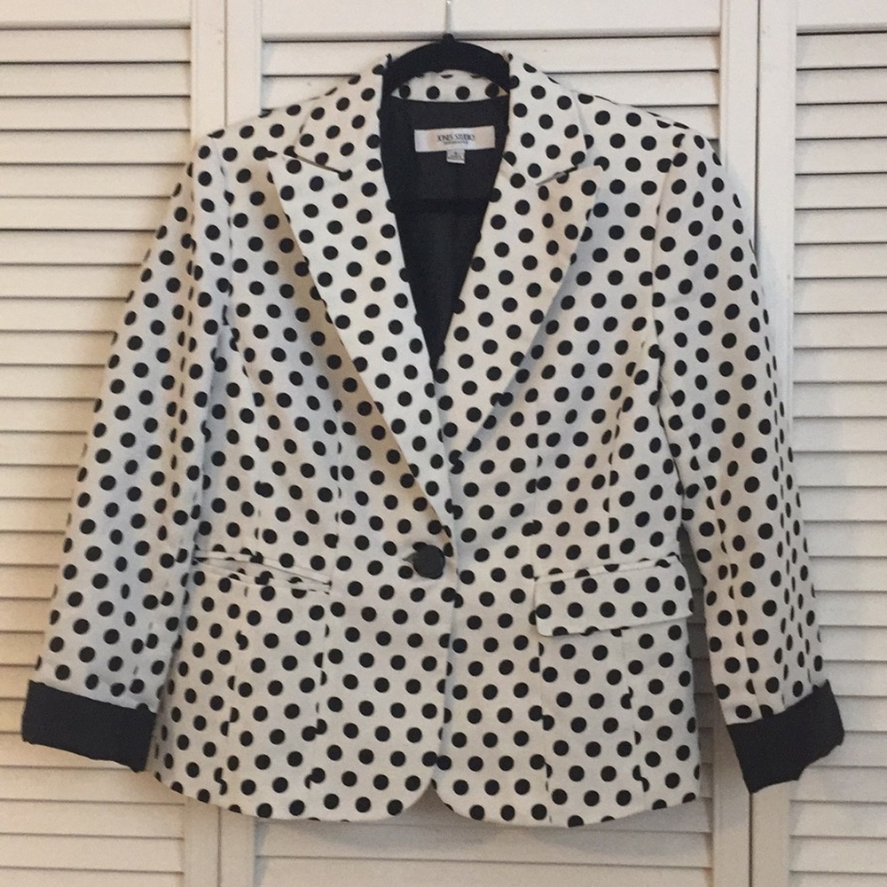 Jones Studio Size 8 Polk A Dot Blazer